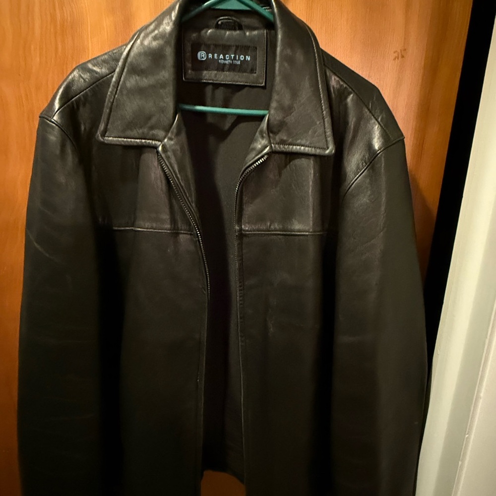 Kenneth Cole Black Leather Jacket